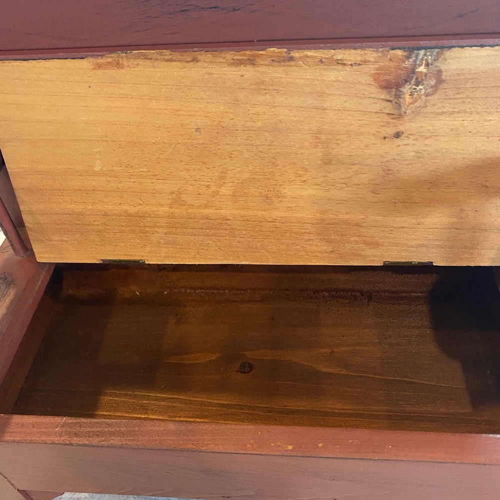 Rustic Wooden Dollhouse Bench with Storage - Picture 4 of 9